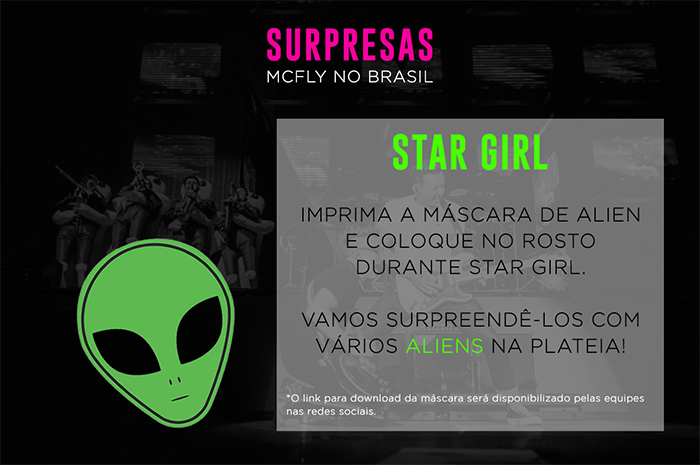 McFLY no Brasil - surpresas para os shows - aliens